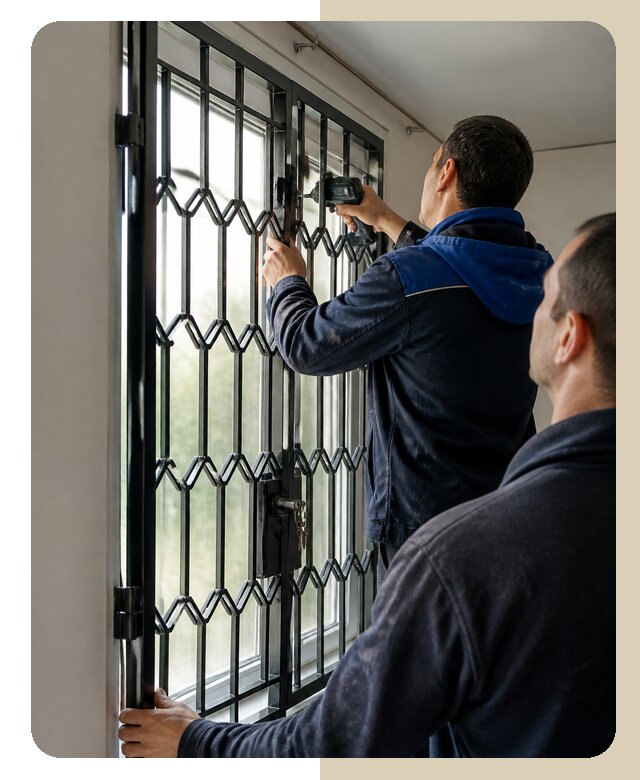 Установка распашных решеток в Дивногорске цена от 6572 р. | ДвериЛегко-Двн